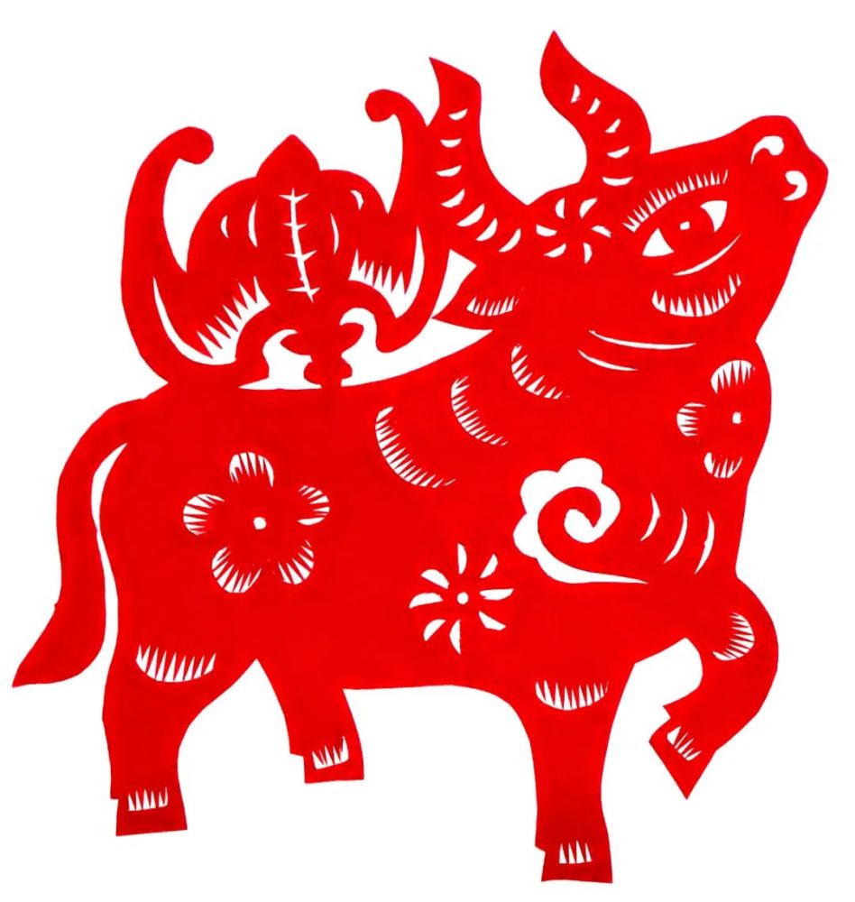 磁县剪纸达人送来百牛纳福