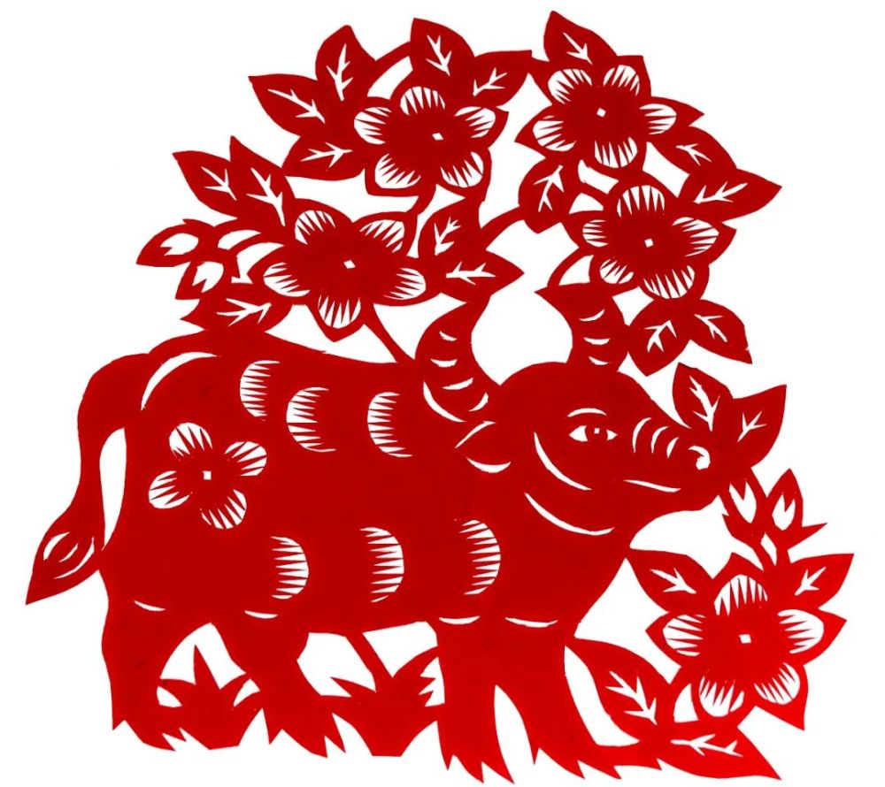 磁县剪纸达人送来百牛纳福