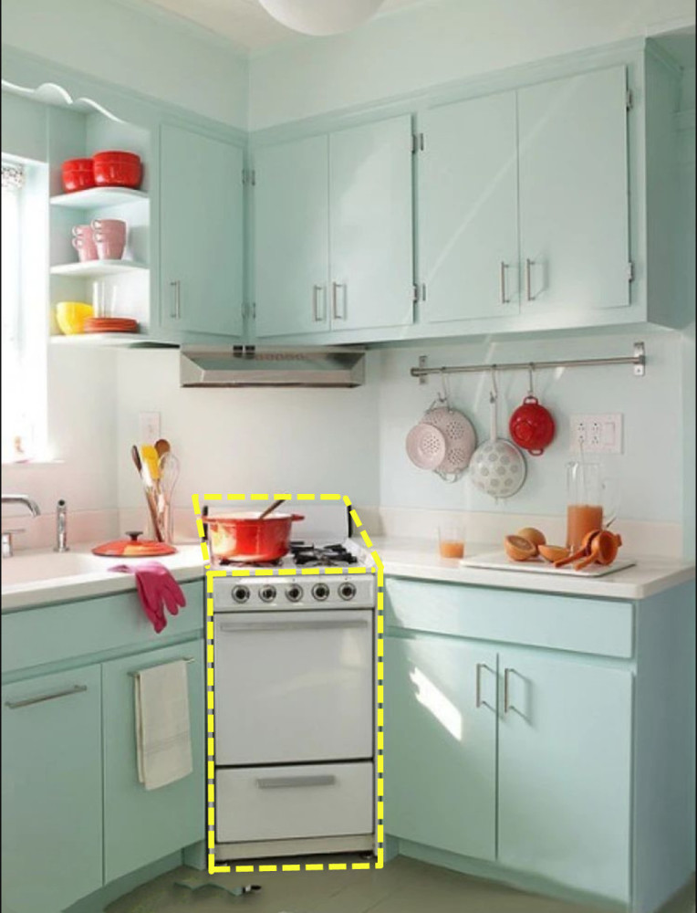 厨房转角别做直角柜,加个横切面,变成135°大转角宽敞又实用_腾讯新闻