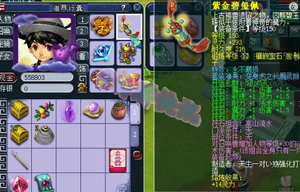 8锻黑宝石的永不磨损鞋子,熔炼后防御 90,速度 56,变身术之长眉灵猴