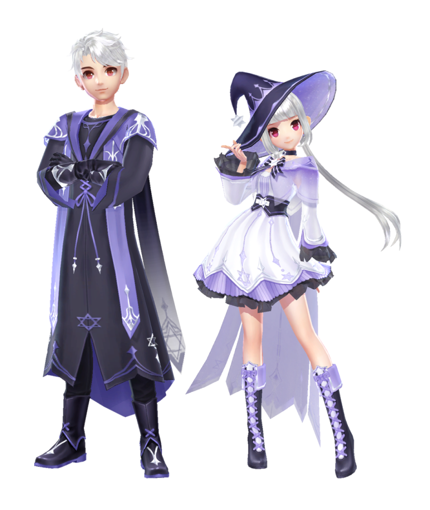 魔法占星套装紫黑色的魔法袍披上长长的斗篷,充满了神秘色彩.