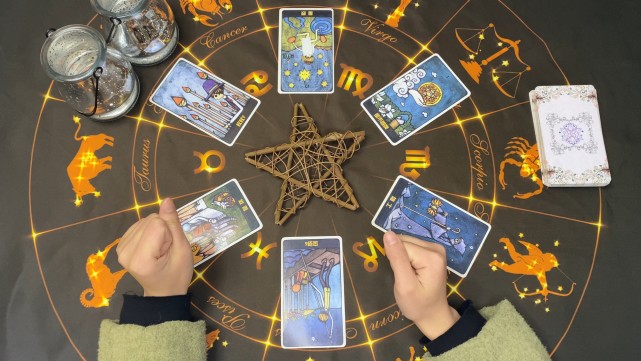 星辰(逆位),星币首牌,隐士,宝剑六,皇帝,权杖九