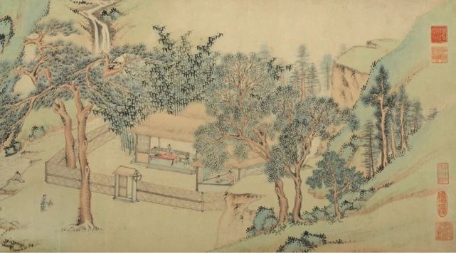 明 文嘉山静日长图卷 (山东博物馆藏)风流倜傥唐伯虎,足智多谋祝允明