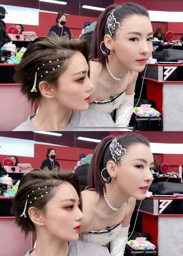 张馨予晒与张柏芝亲密合影摆嘟嘴亲亲pose超有爱