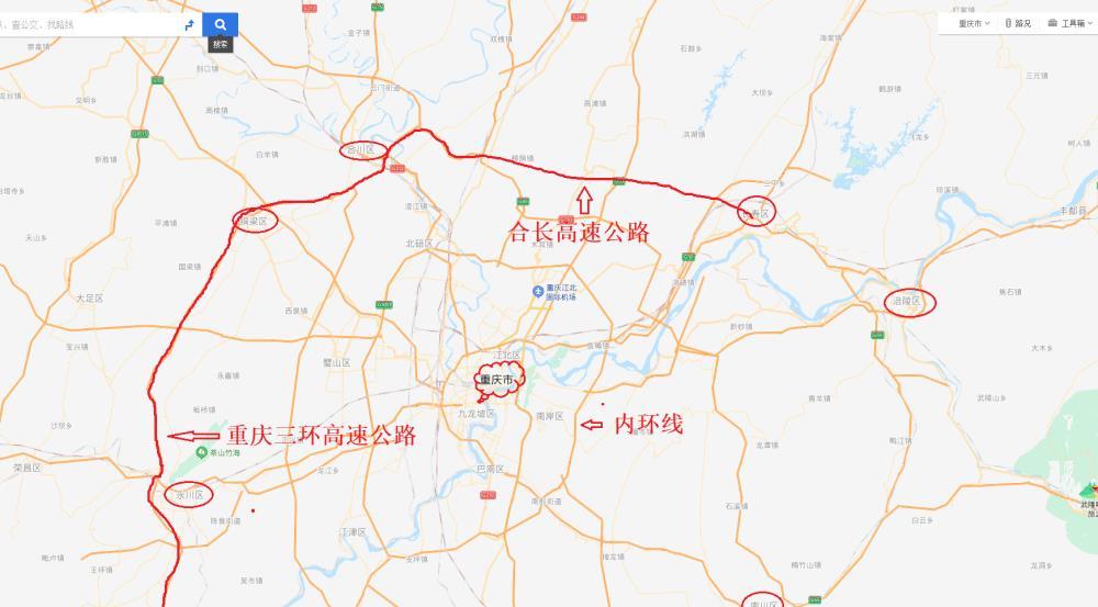 重庆规划新增一高速,全长76公里为双向四车道,今年将全线贯通