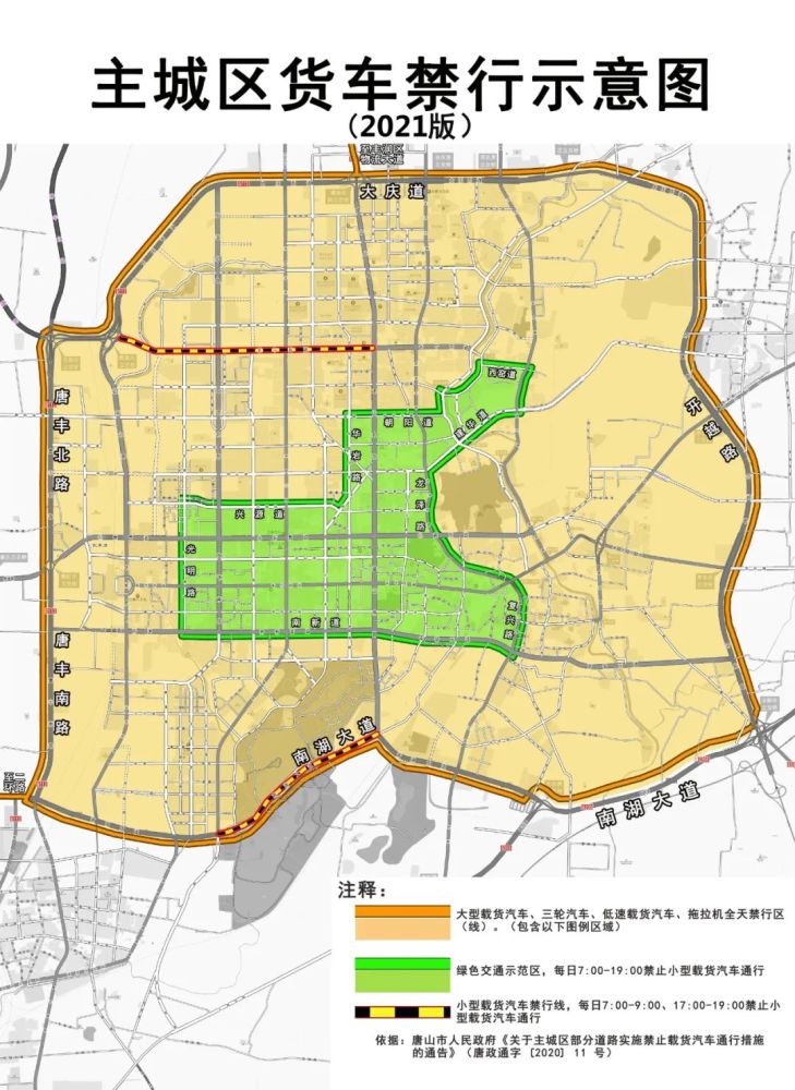 唐山市公安交通警察支隊關於優化和改進城市配送貨車通行管理措施的