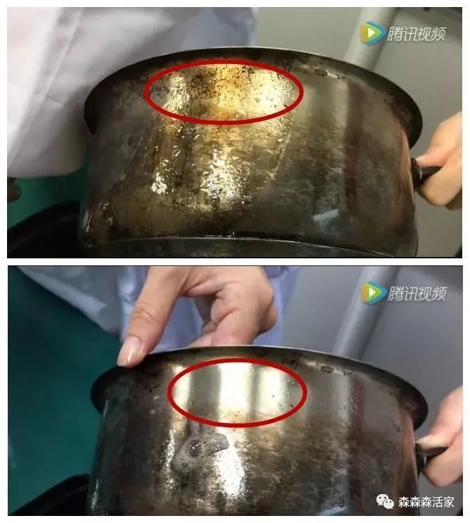 轻轻擦洗后,黑色和黄色污垢都逐渐脱落,水洗后,清洗过的部分焕然一新.