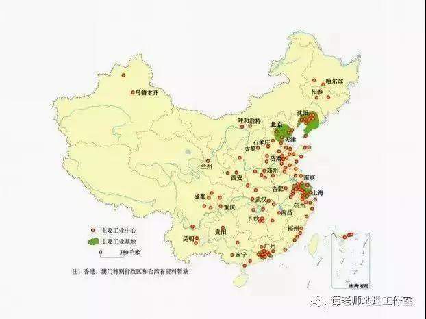 中国的工业分布