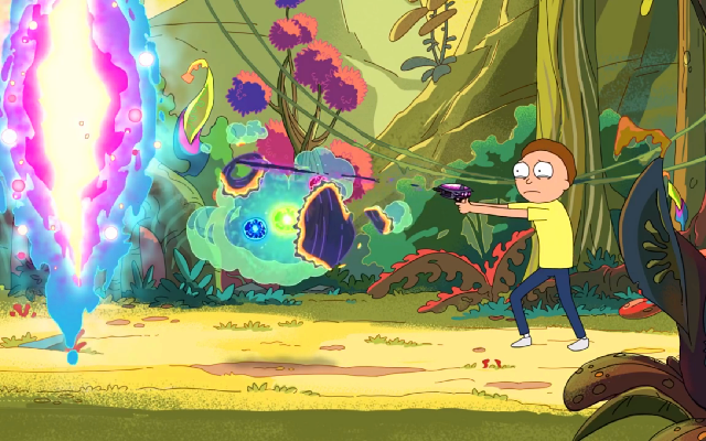 莫蒂|瑞克与莫蒂：莫蒂救了一个想毁灭碳基生物的气体，被姥爷的屁吓到