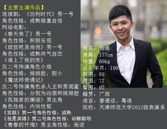星推荐#杨迪 个人简介