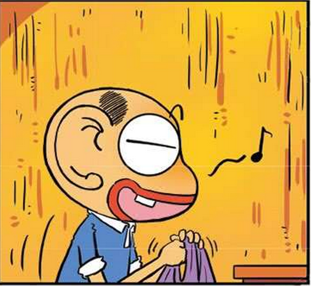 搞笑呆头抱怨白吃村的蚊子没素质在肚皮上叮出到此一游