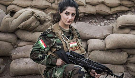 科巴尼库尔德女兵图片