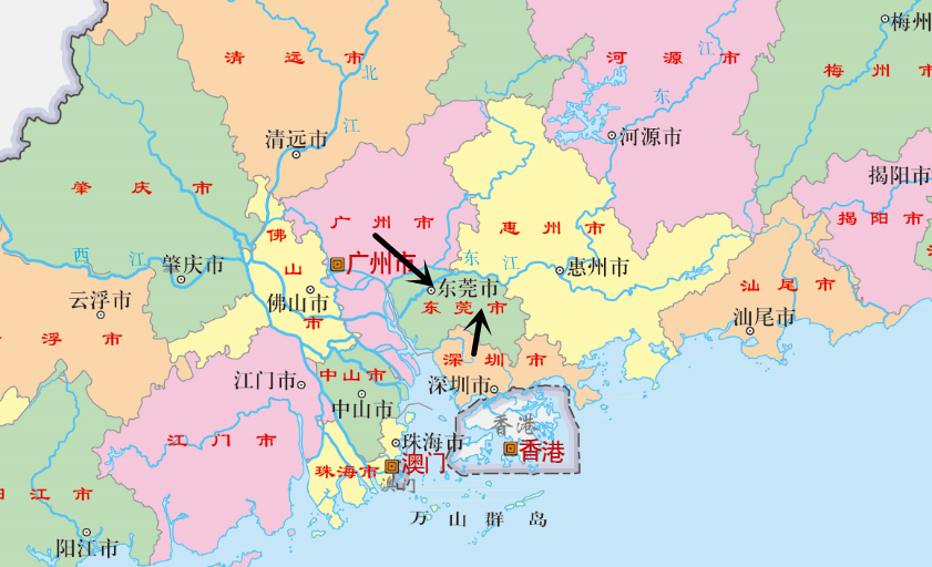 广州东莞对接地图图片