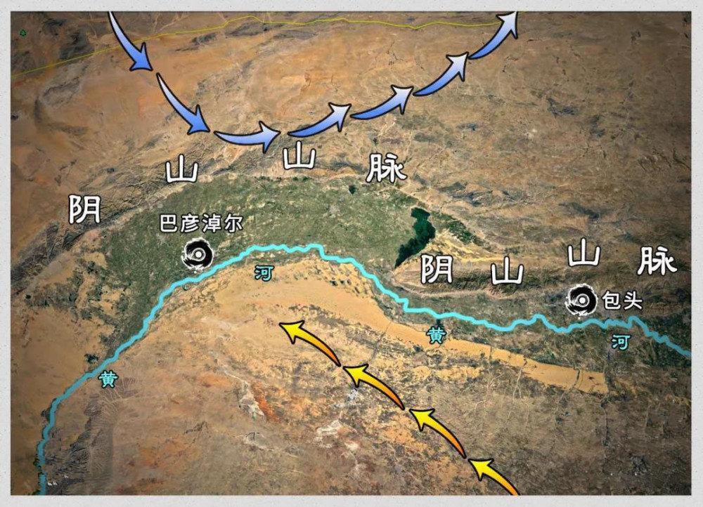 其實,陰山所指的,就是位於今天內蒙中部的陰山山脈,在地圖上它剛好