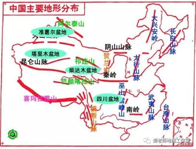 地理素养地形图看我国的四大盆地的异同附吐鲁番盆地专题