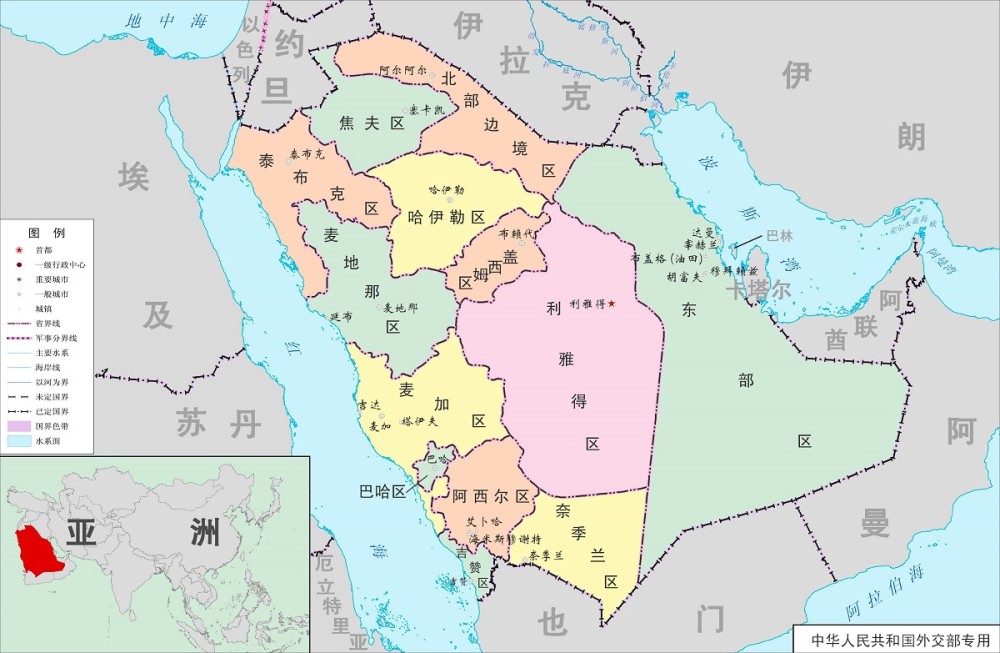 阿拉伯地图高清版大图图片