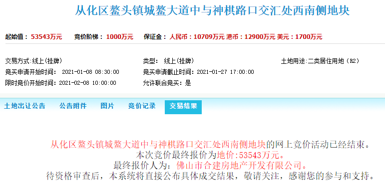合景5 35亿摘得广州从化区鳌头镇一宗住宅用地 腾讯新闻