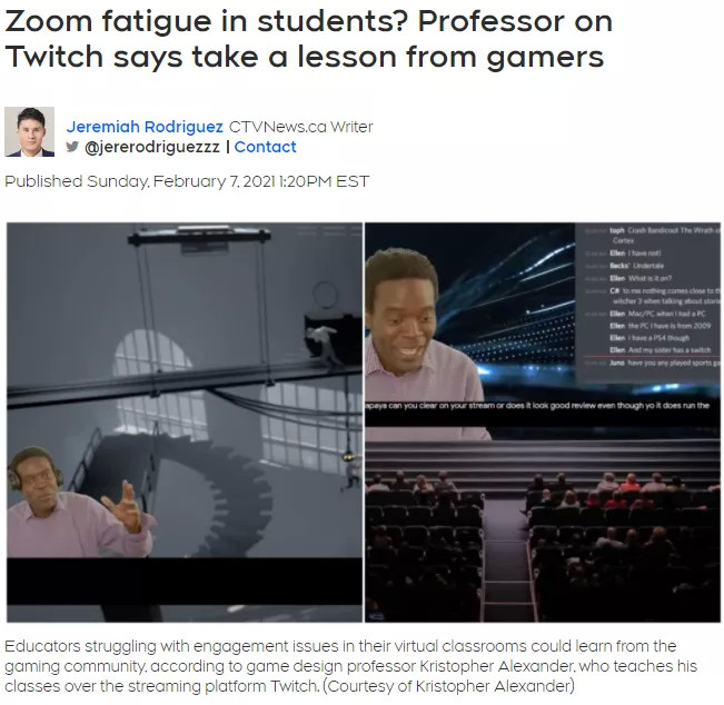 多伦多这所大学的网课爆火 教授是主播 直播带学生打游戏 腾讯新闻