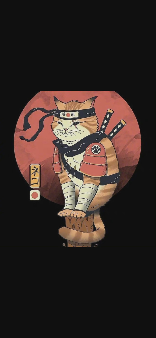 你喜欢这样的武士喵壁纸吗