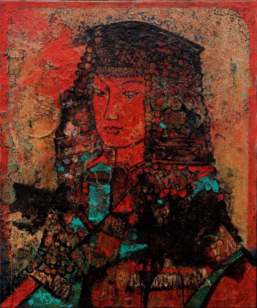 李學峰 吉祥蒙古系列 80×65cm 布面油畫 2015-2017年