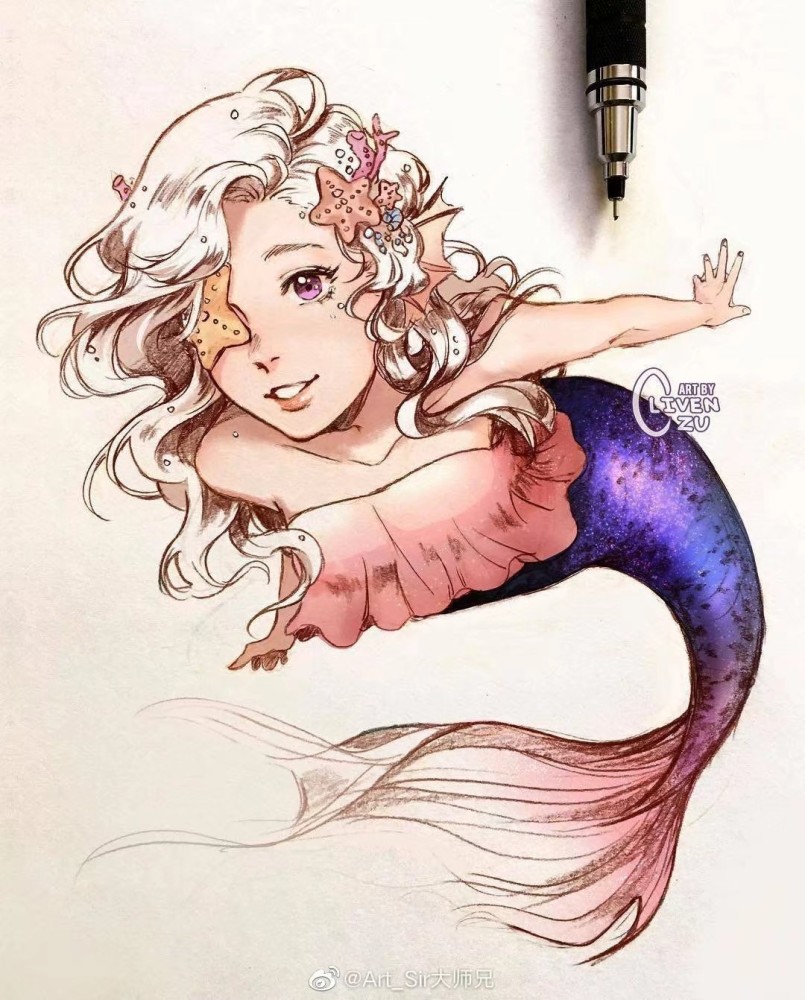 插画元气少女ins画师clivenzu