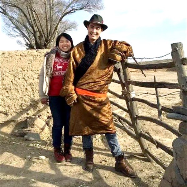 媒体报道中:马金瑜和丈夫合照