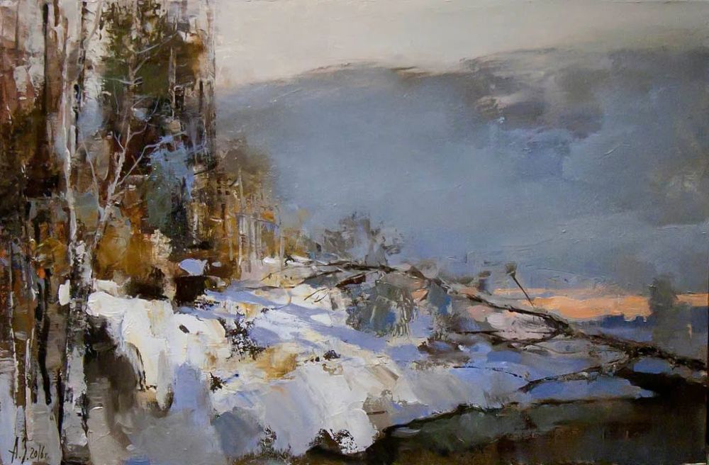 笔触率性,优雅朦胧的风景油画,迷人!