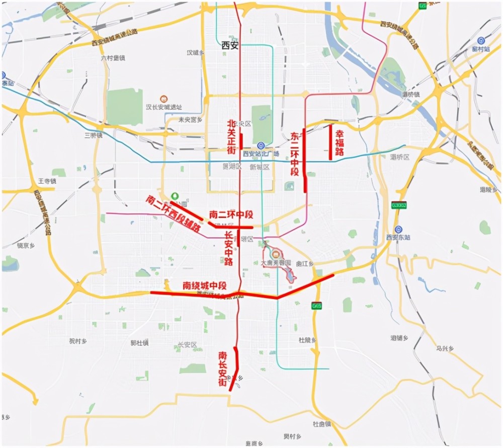 2020西安限行详细地图图片
