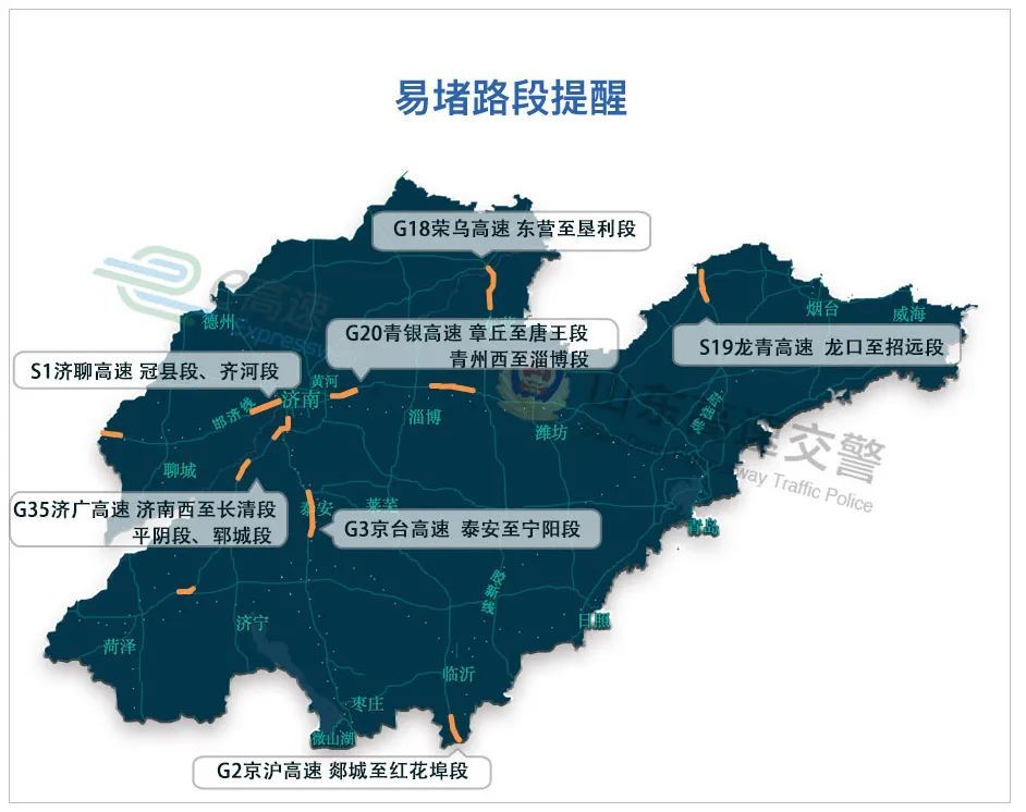 春节假期山东高速公路出行指南小客车免费通行
