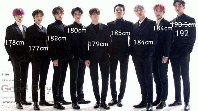 9人男团身高183图片