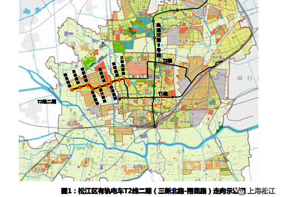 上海松江有轨电车t2线将向西延伸规划草案公示