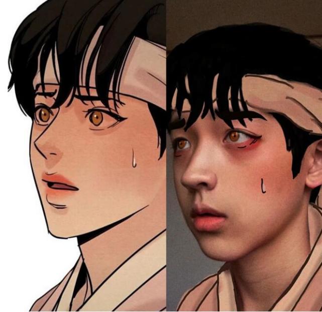 当真人仿妆动漫野画集神还原哪吒表情好搞怪