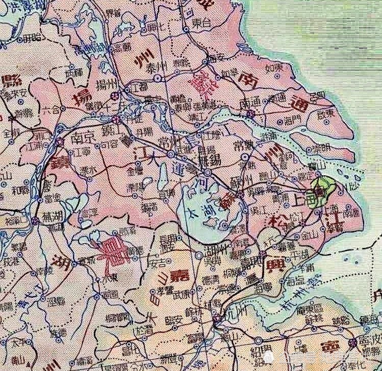 跟隨老地圖,看看1950年代長三角的上海江蘇浙江安徽_騰訊新聞