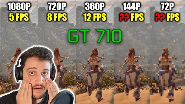gt710怎么流畅玩地平线零之曙光分辨率请降至72p