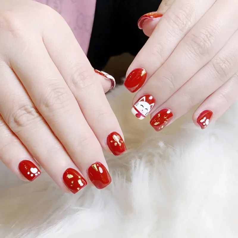 2021过年红美甲!爱了,爱了!