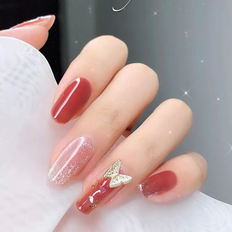 2021过年红美甲爱了爱了