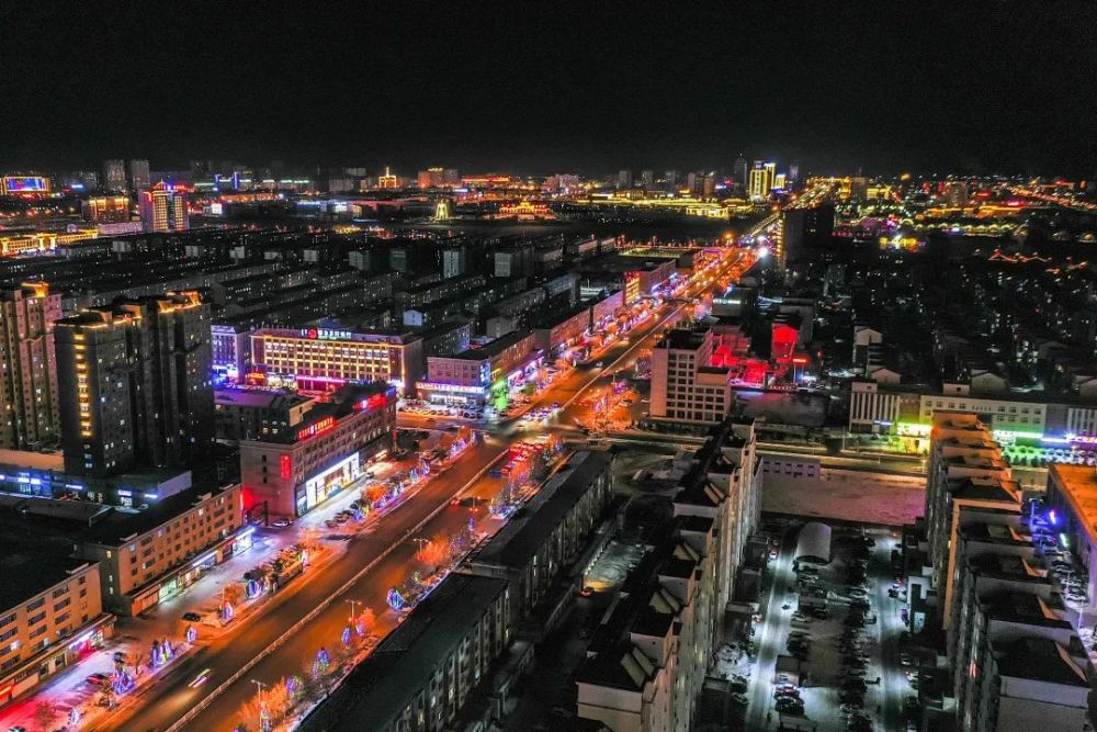 锡林浩特春节的夜色太美了