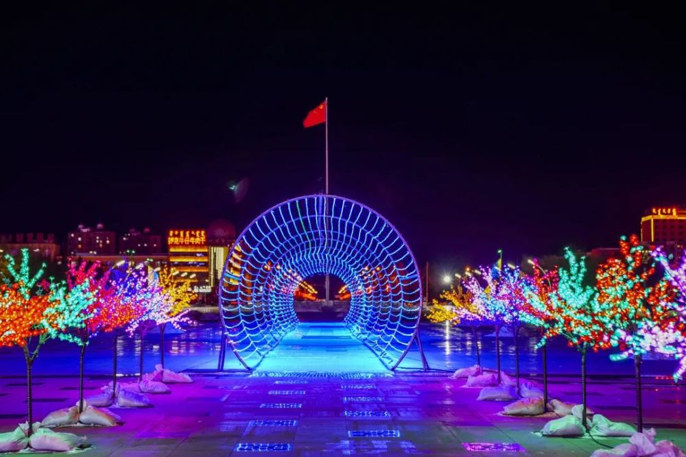 锡林浩特春节的夜色太美了