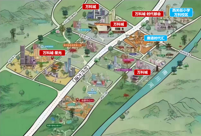 万科城·时代都会等不同项目的联动,来打破传统的社区规划理念,让居住