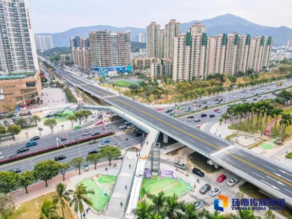 跨珠海大道的高架桥通车了!前山至南屏还将有新通道!