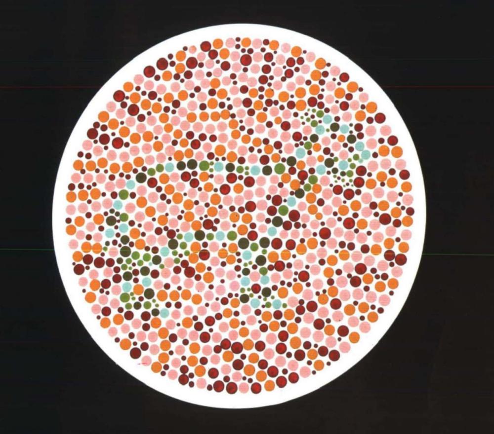 5张色觉测试图你要做到全部识别否则别想考驾照了