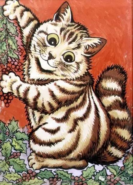 尽管晚年那些满是鲜色花朵,变形的猫的画作没出现在儿童画集,这些作品