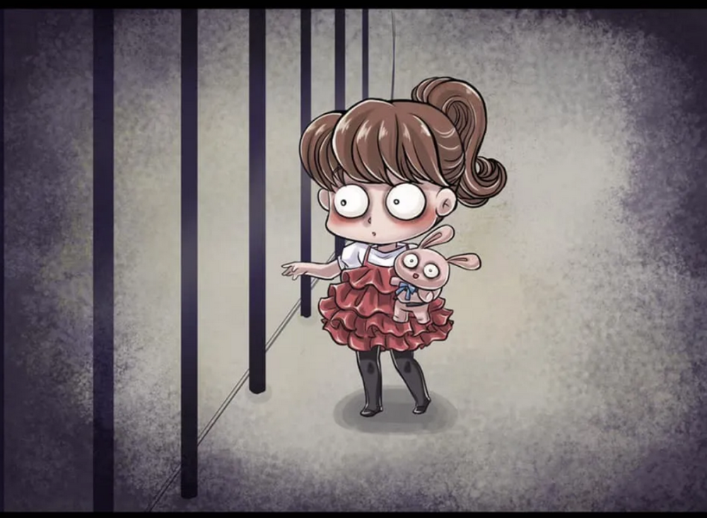 奇趣漫画小女孩被困在牢笼里母亲却把这当作母爱