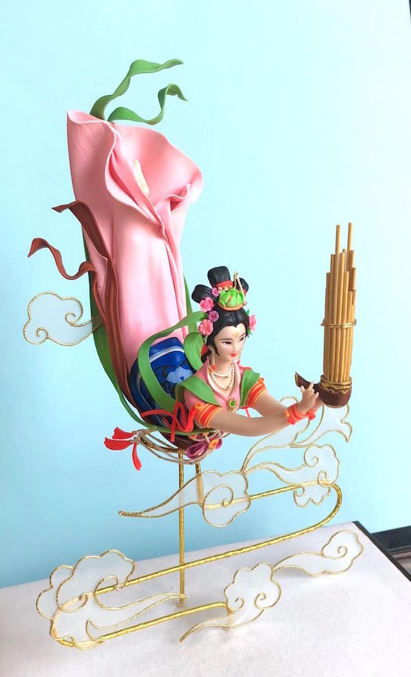 陈瑜面塑作品《笙乐飞天》陈瑜面塑作品《清净》大家总是记牢我的杨柳