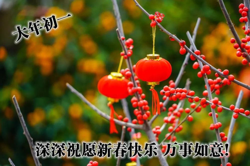 21年牛年新春图片大年初一祝福问候图片 腾讯新闻