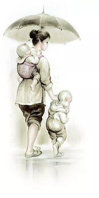 母亲虽然老了但是疼爱孩子的心永远不会老