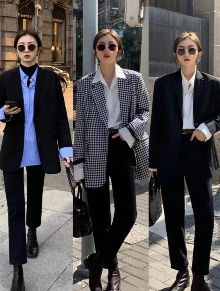 春天女生黑色裤子配什么颜色上衣好看_腾讯新闻