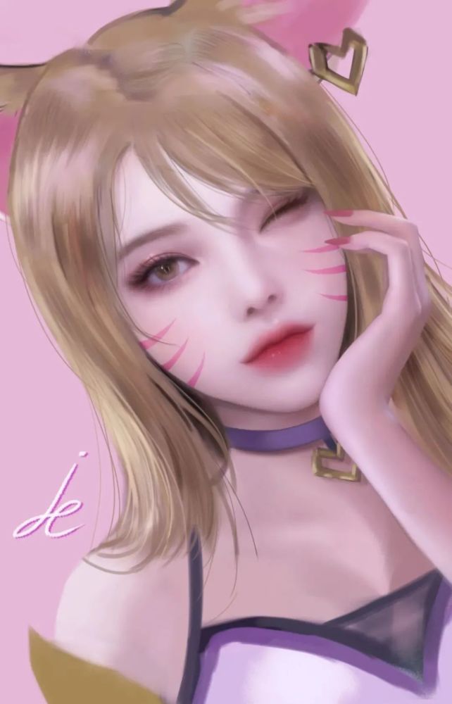 插画完美大妞儿韩国肖像插画师pinker作品