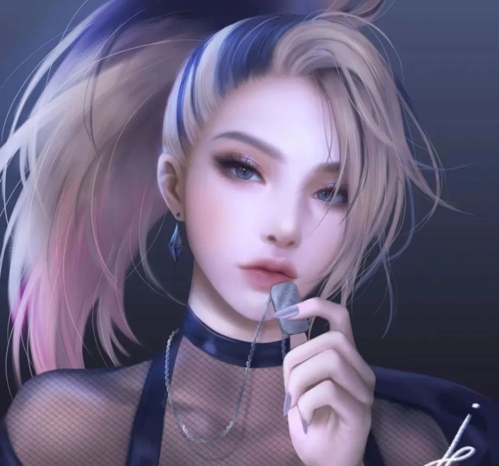 插画完美大妞儿韩国肖像插画师pinker作品