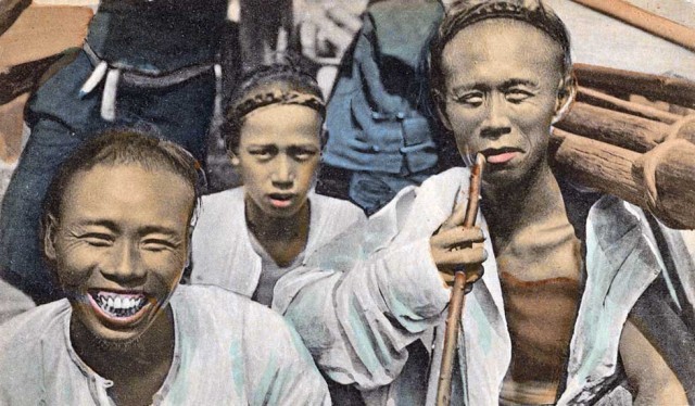 清朝末年的彩色老照片 看看那时候的生活_腾讯新闻